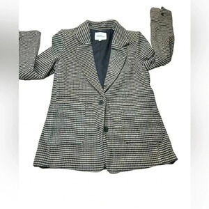 NEW blazer suit jacket coat woman’s  business casual small check pattern plaid